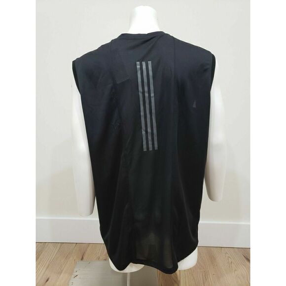 adidas FM2088 Mens Sz Small Tech Training Sleeveless HEAT.RDY Running Tank Black - Picture 2 of 11